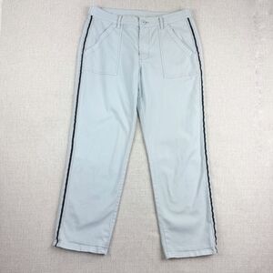 Lucky Brand Women's Light Blue Side Stripe Flap Back Pockets Chino Pants